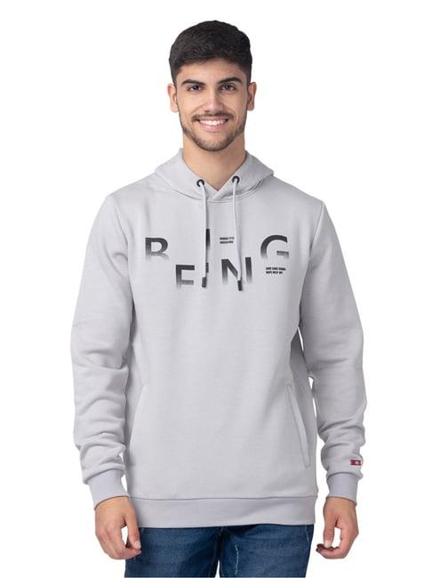 being human mens hoody-light grey