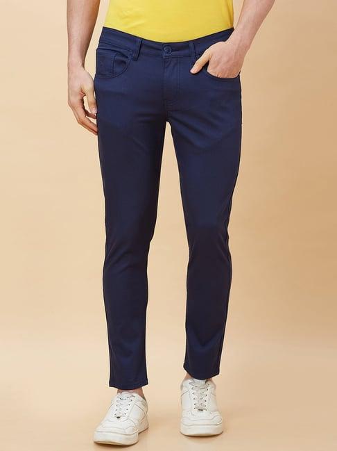 being human navy regular fit chinos