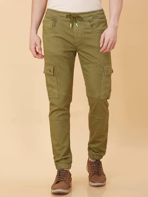 being human olive lightly washed jogger jeans