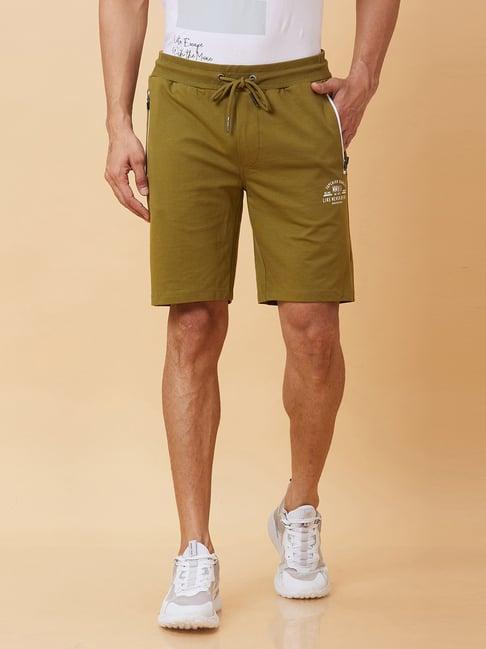 being human olive regular fit shorts