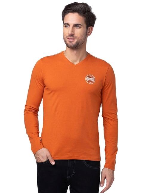 being human orange regular fit t-shirt