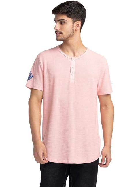 being human pink regular fit t-shirt