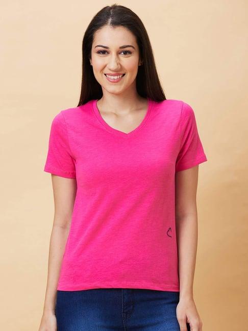 being human pink regular fit t-shirt