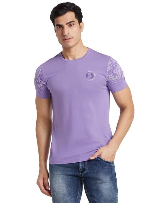 being human purple regular fit t-shirt