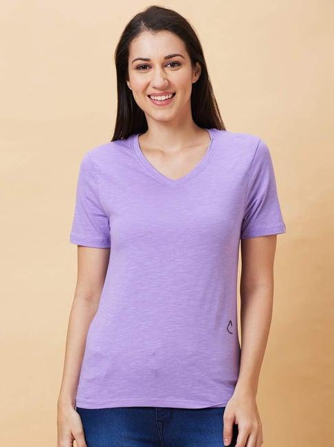 being human purple regular fit t-shirt