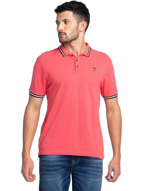 being human red regular fit polo t-shirt