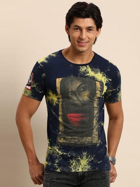 being human regular fit mens t-shirts-navy