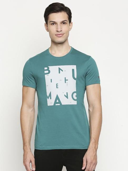 being human short sleeve crew neck bottel green t-shirts