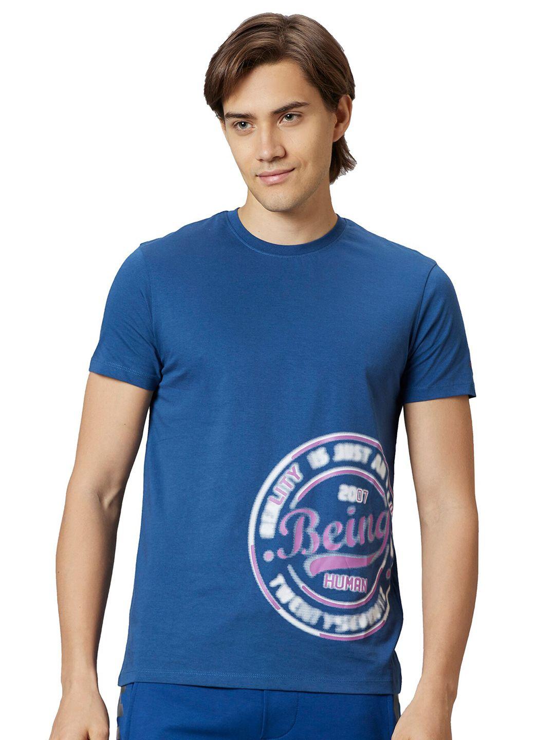 being human typography printed cotton t-shirt