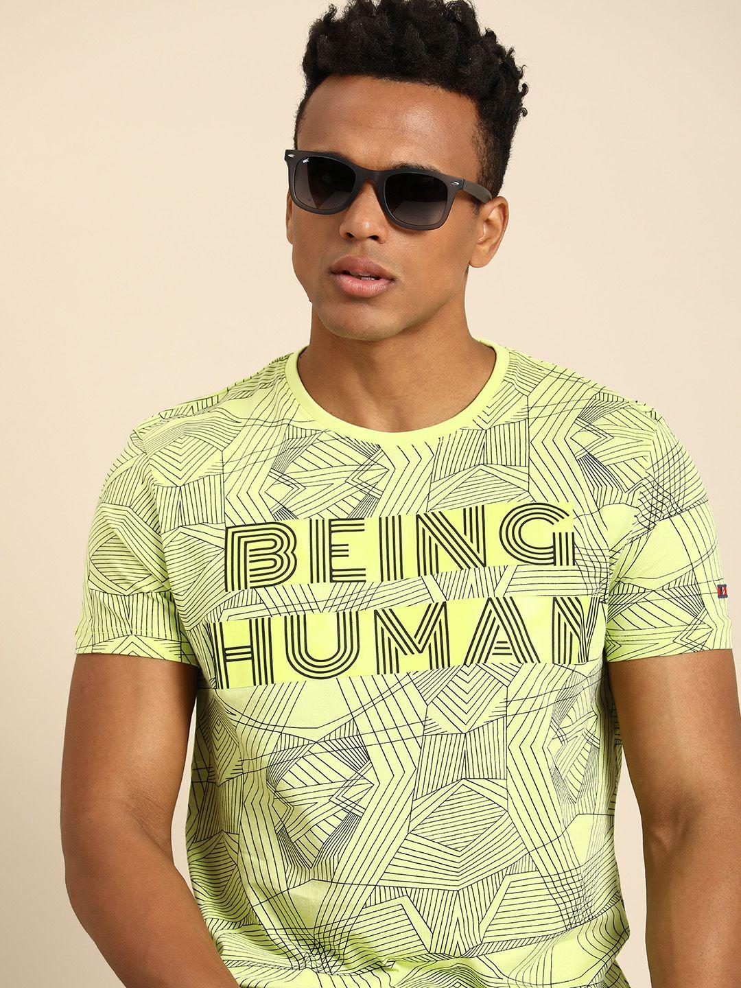 being human typography printed pure cotton t-shirt