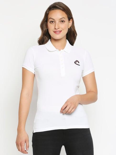 being human white polo t-shirt