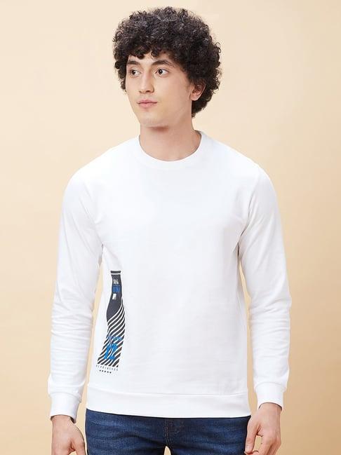 being human white regular fit sweatshirt