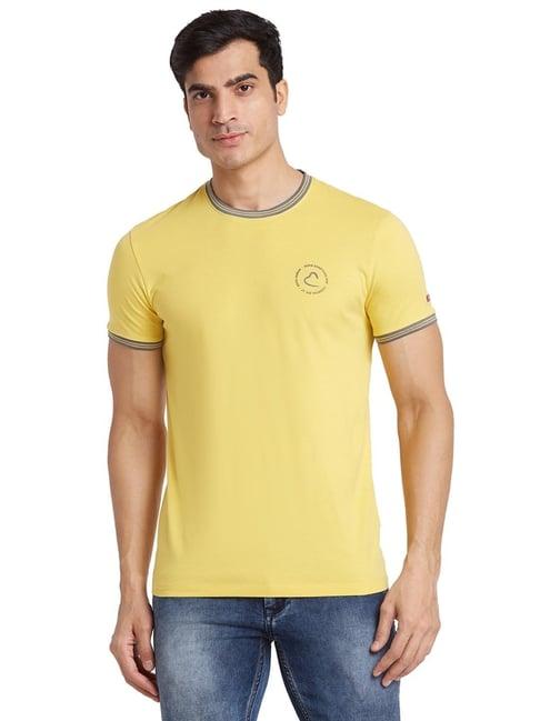 being human yellow regular fit t-shirt