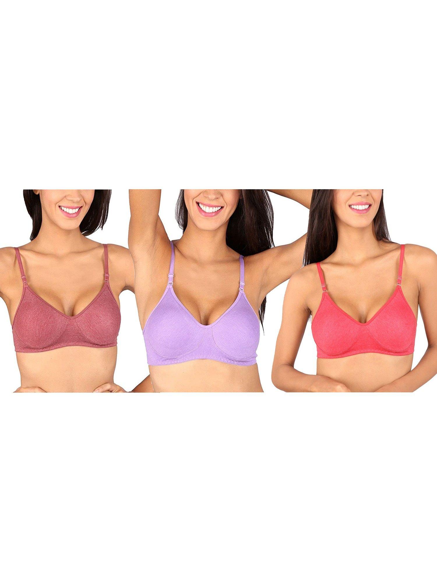 bela t-shirt bra - maroon - red - lavender