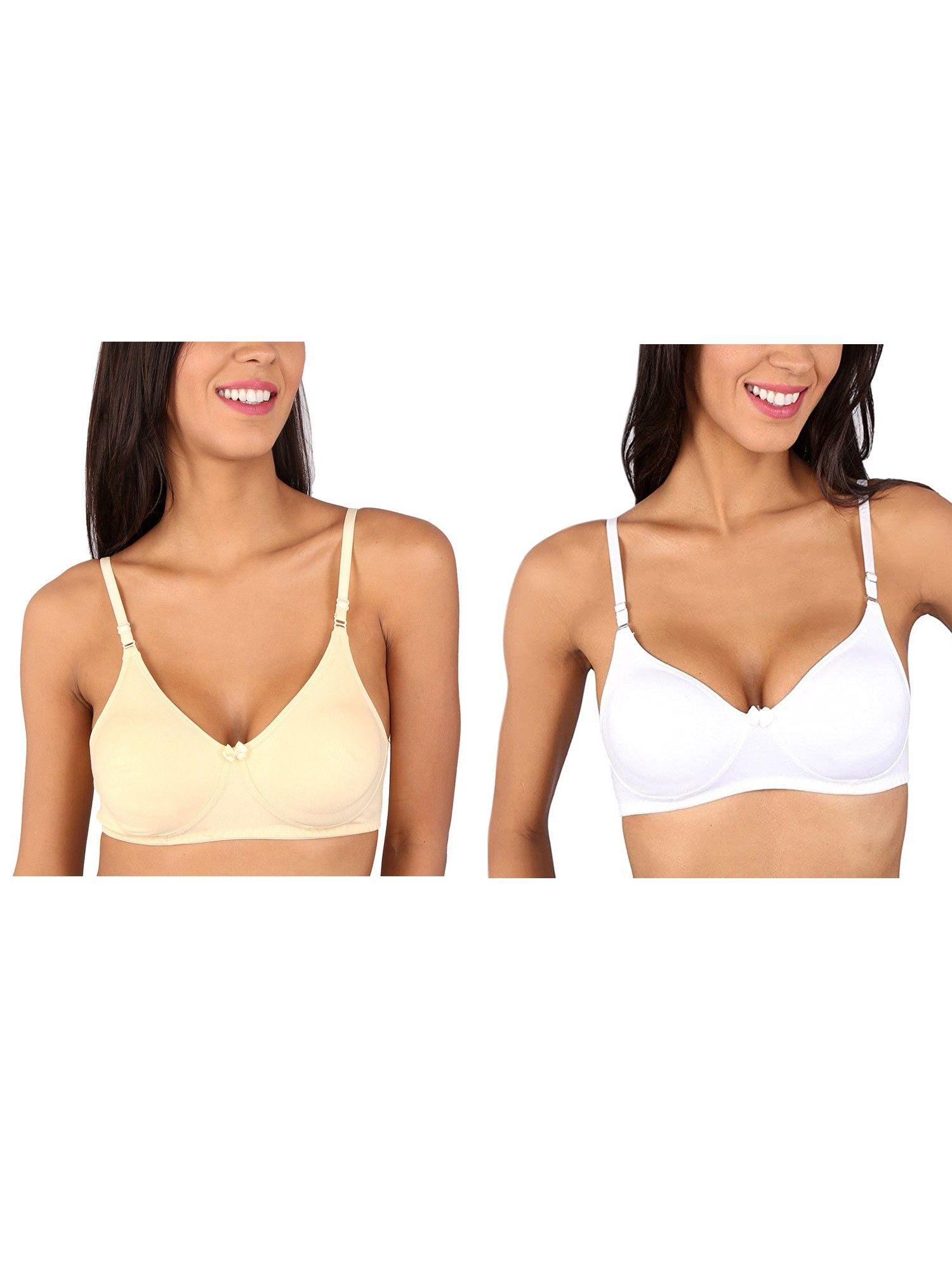 bela t-shirt bra white - skin set of 2