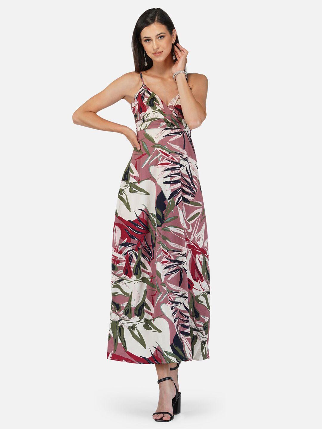 belavine tropical print maxi dress