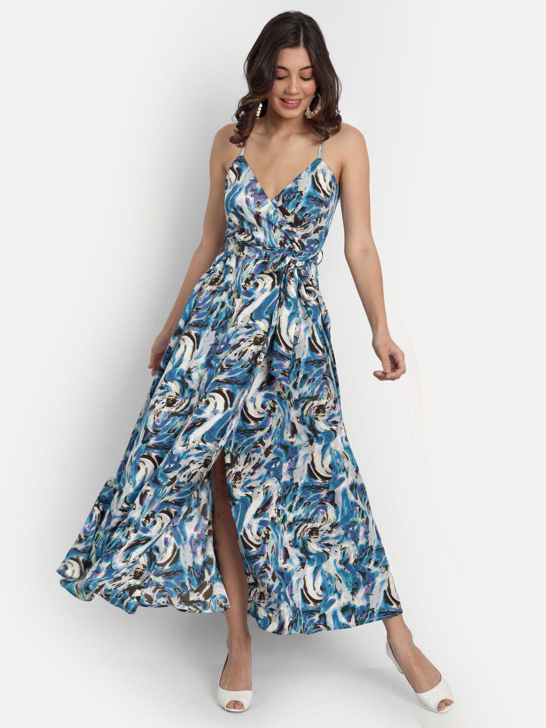 belavine tropical print maxi dress