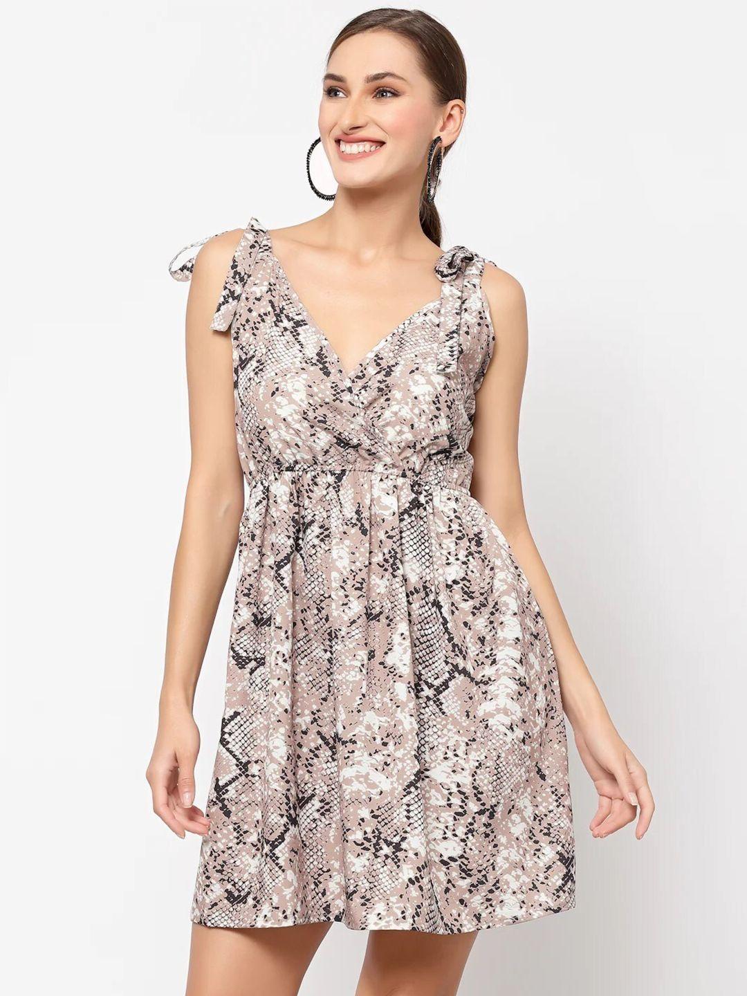 belavine floral print fit & flare dress