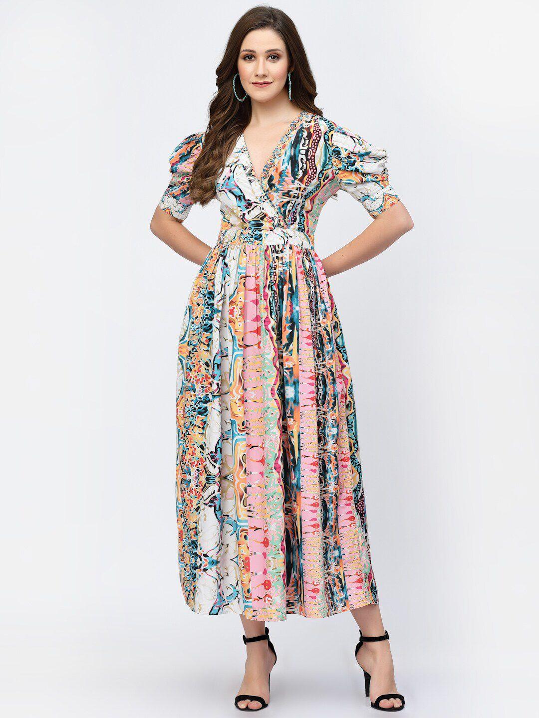 belavine floral print maxi dress