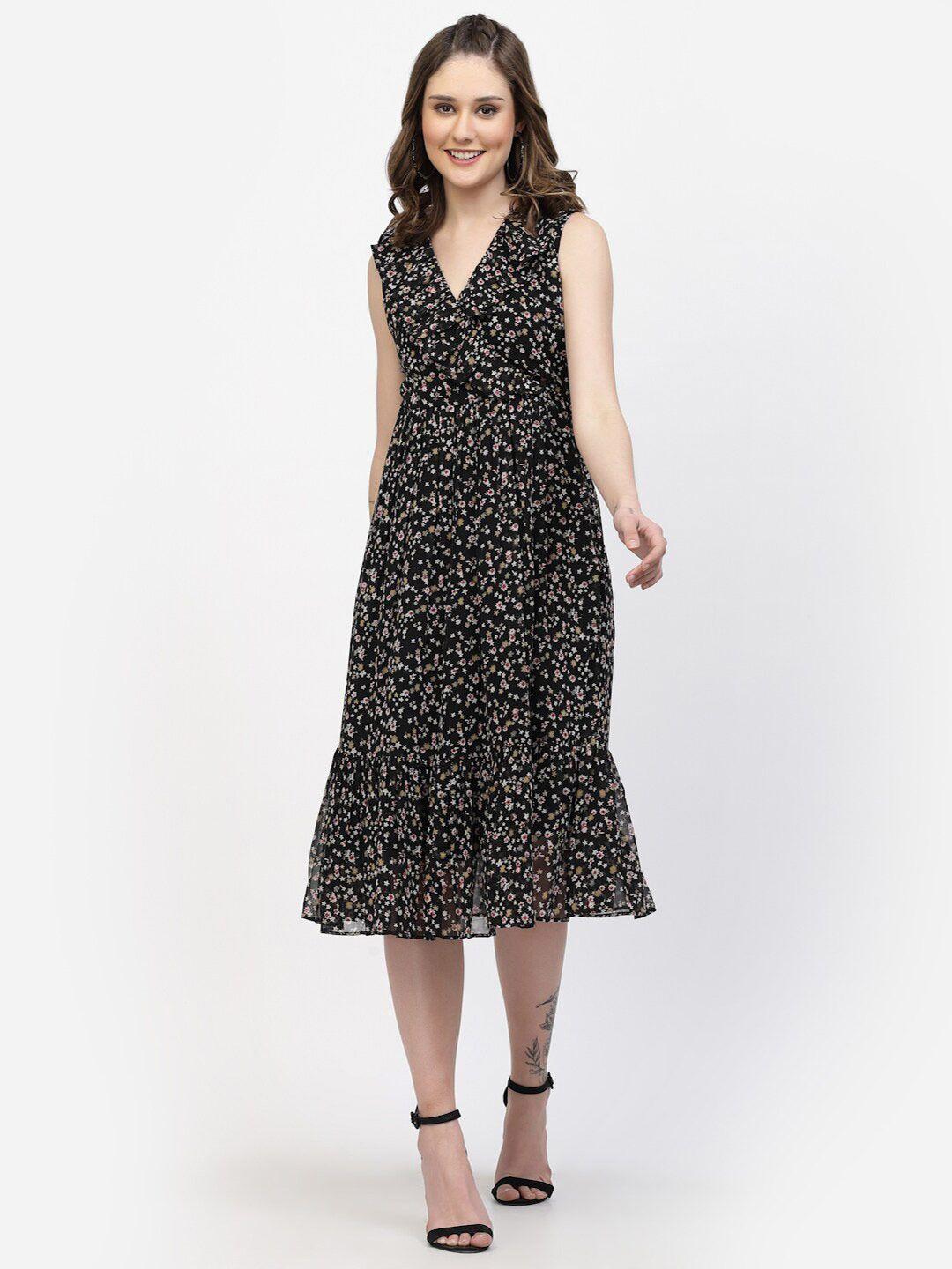 belavine floral print midi dress