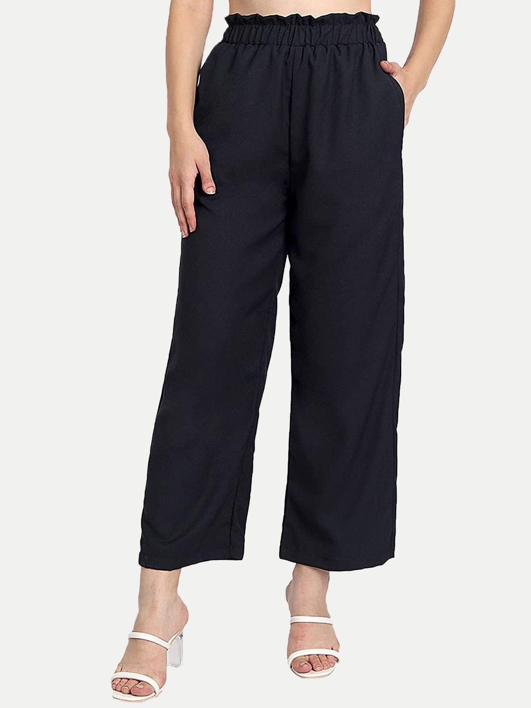 belavine women loose fit high-rise trousers