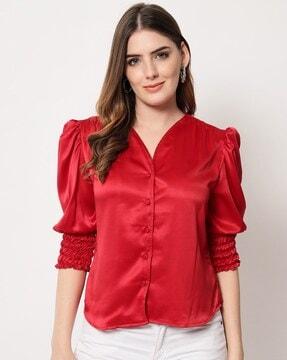 bell sleeve blouse top