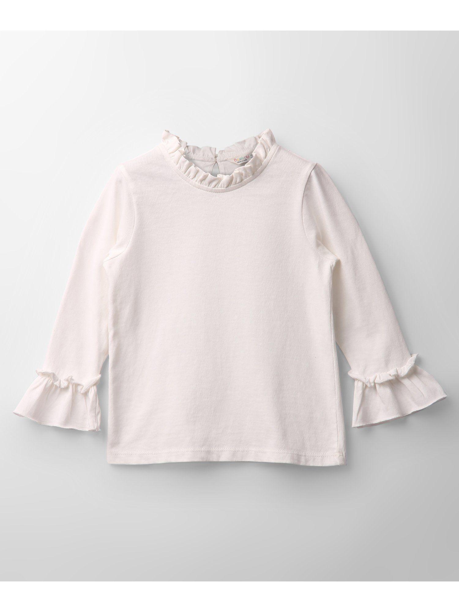 bell sleeve solid jersey top