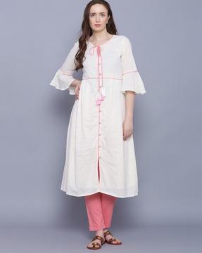 bell sleeves a-line kurta