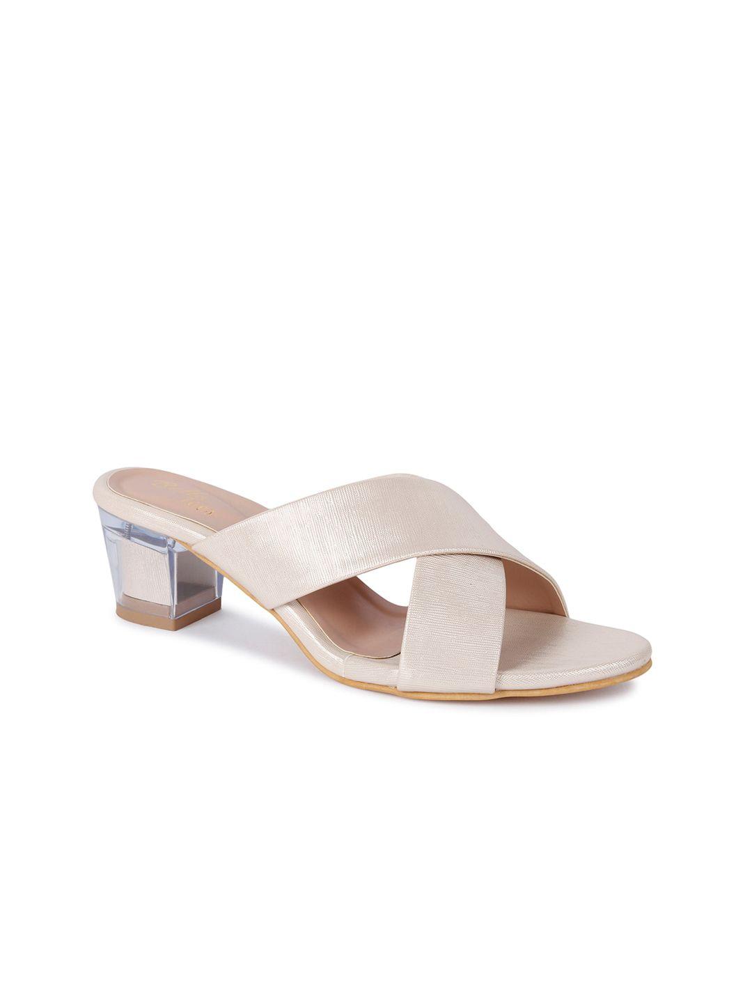 bella toes cream-coloured party block sandals