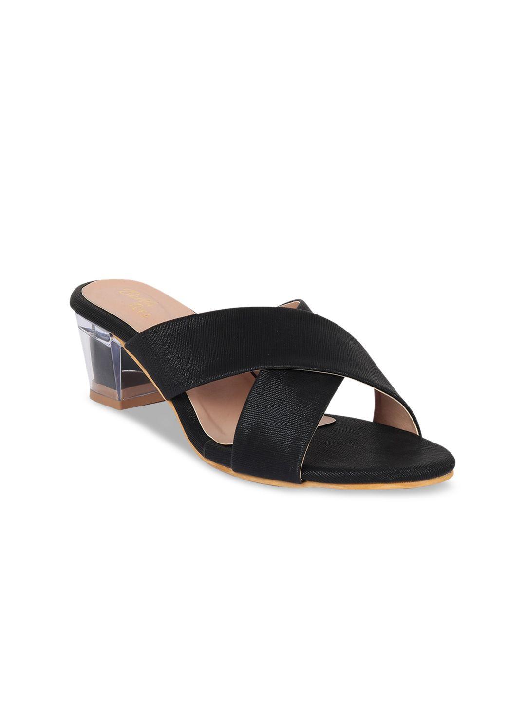 bella toes women black solid sandals