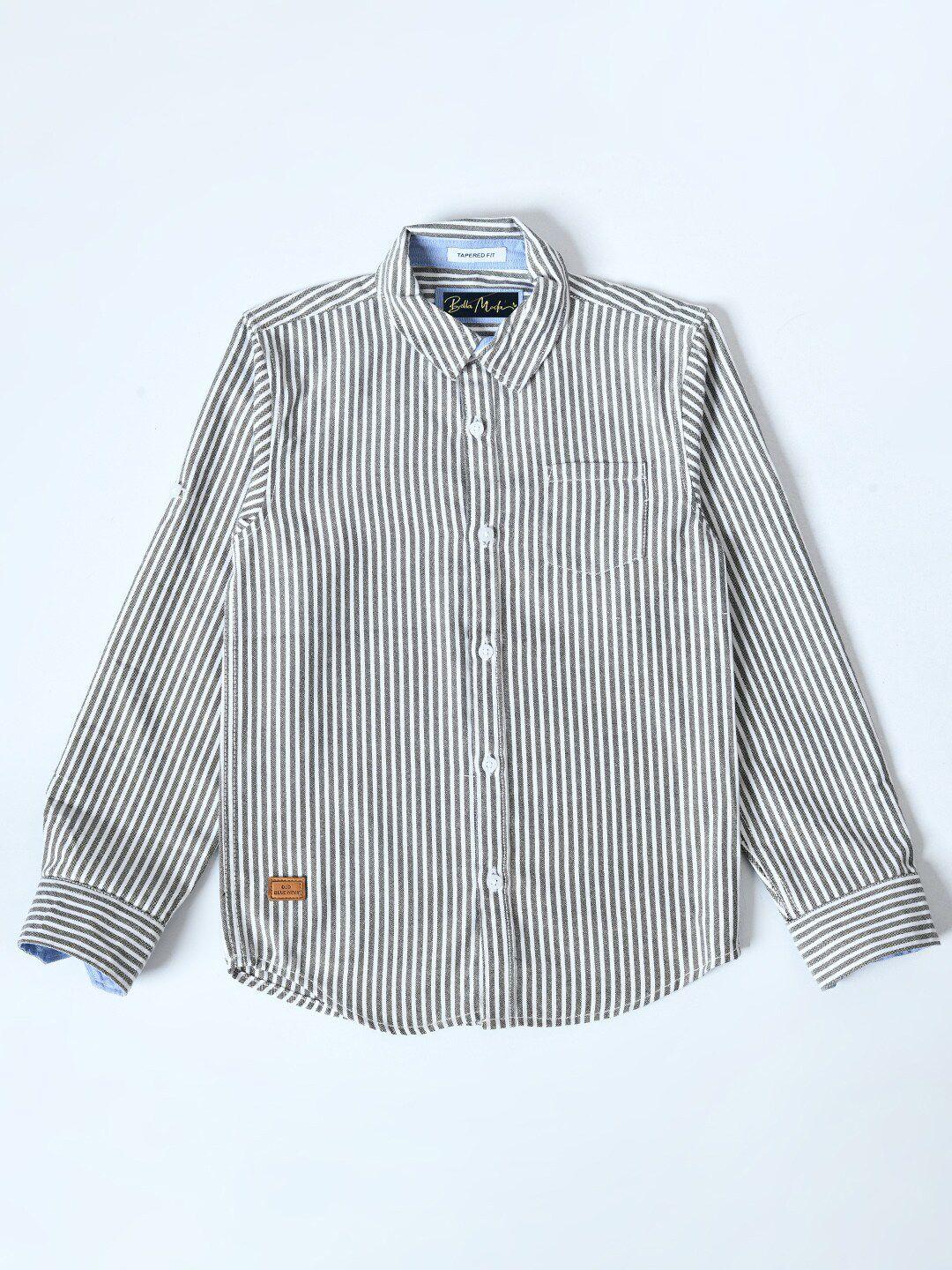 bella moda boys comfort striped pure cotton casual shirt