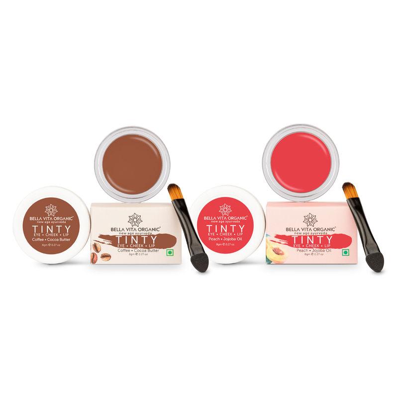 bella vita organic 3 in 1 tinty combo - (peach + coffee)