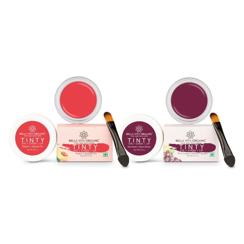 bella vita organic 3 in 1 tinty combo - (peach + redgrape)