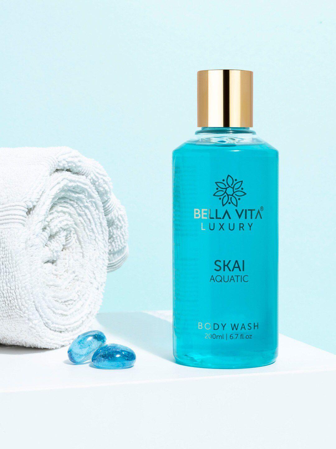 bella vita organic skai aquatic body wash shower gel with aloe vera & jasmine - 200ml