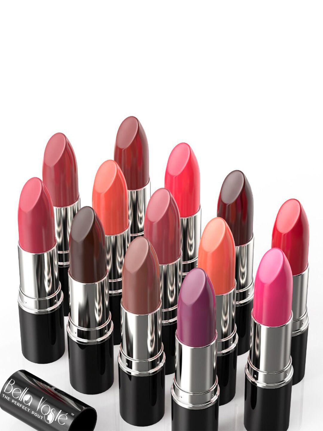 bella voste set of 13 professional long lasting satin lipsticks