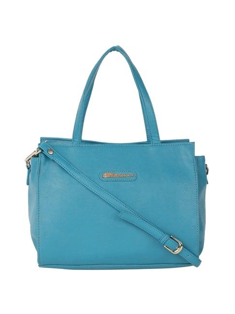 belladama jola sea green solid medium shoulder handbag