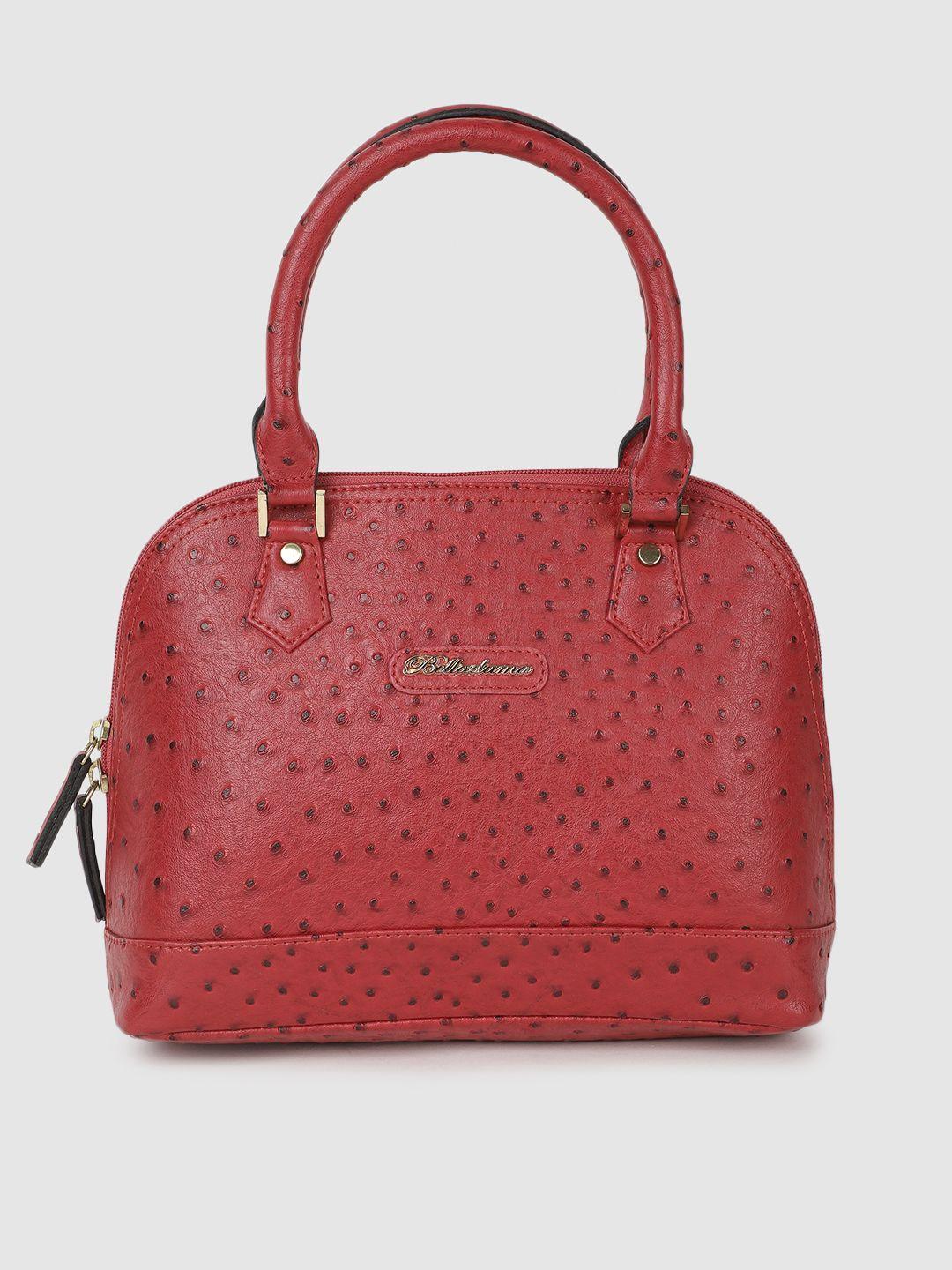 belladama red animal textured marrisa handheld bag