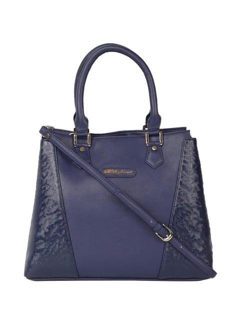 belladama reyes navy solid medium handbag