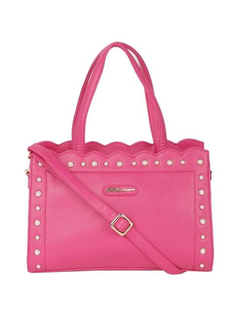 belladama rosa maria pink solid medium handbag