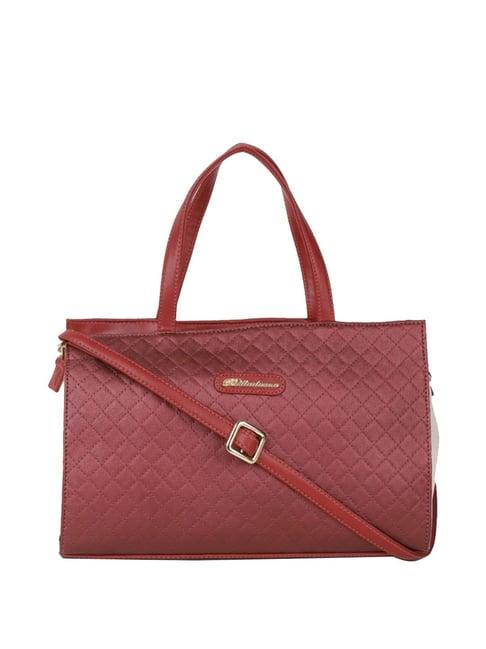 belladama sapphire maroon textured medium handbag