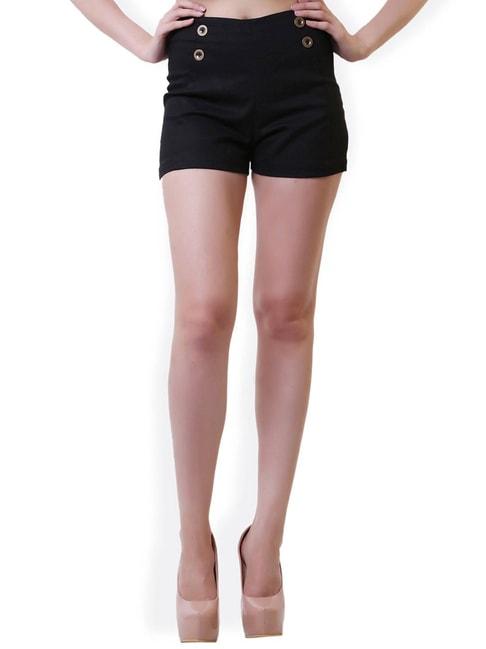 belle fille black regular fit shorts