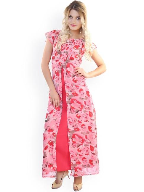 belle fille pink floral print dress