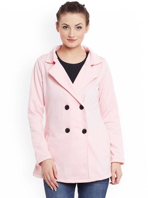 belle fille pink regular fit coat