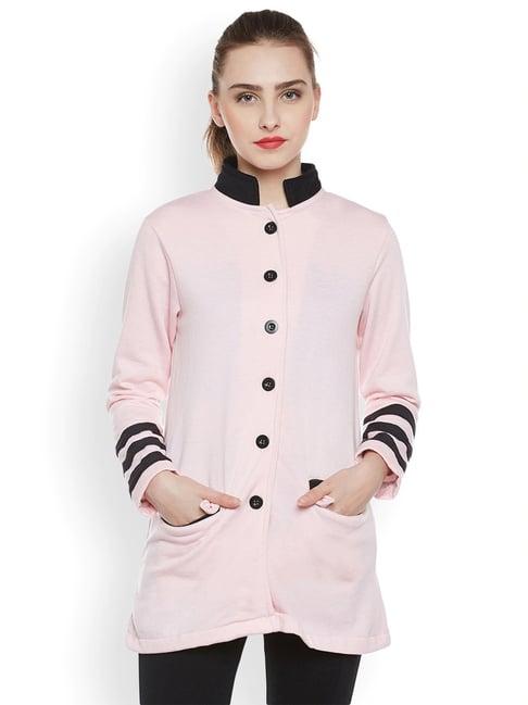 belle fille pink regular fit coat