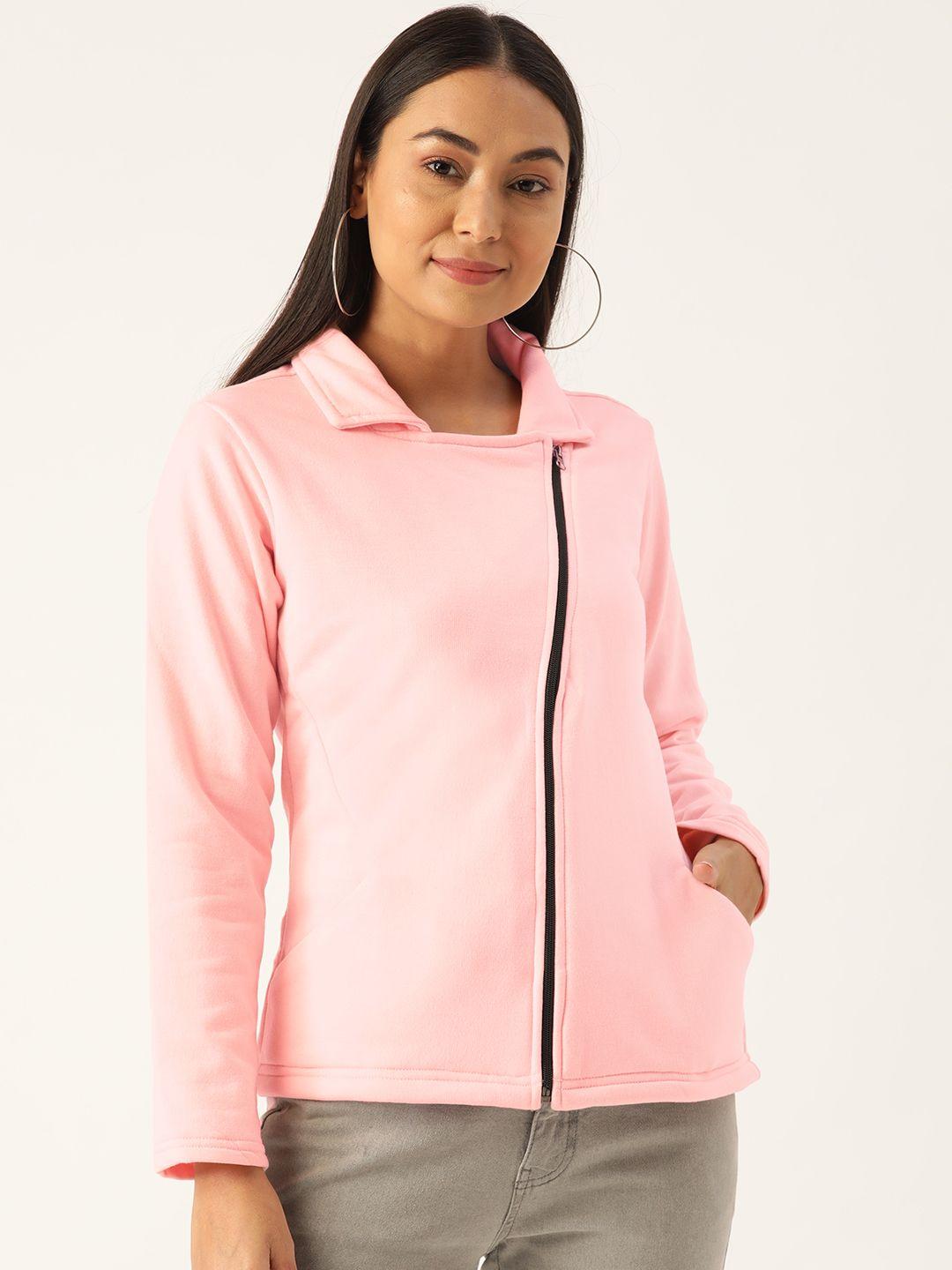 belle fille pink solid tailored jacket
