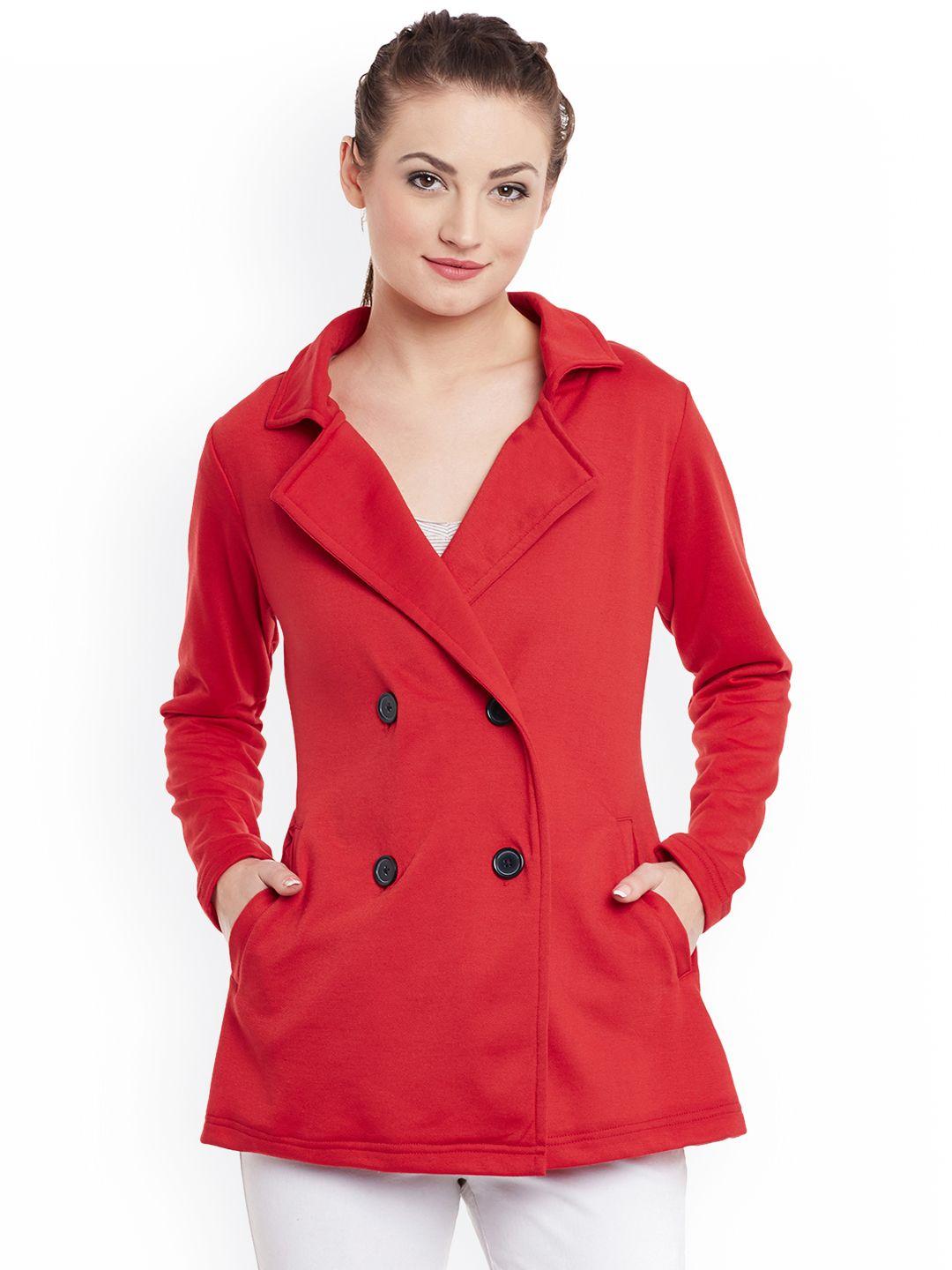 belle fille red overcoat