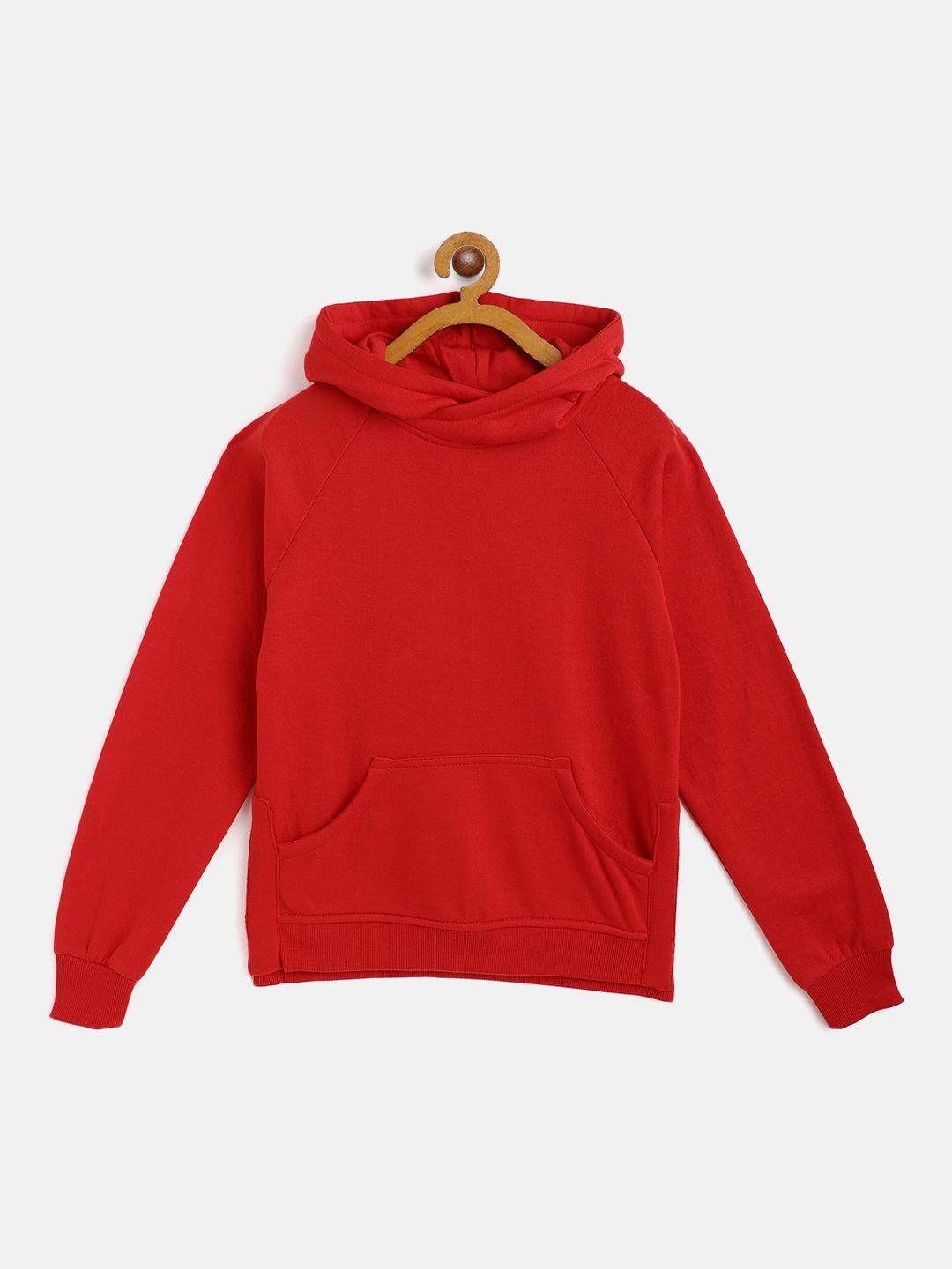belle fille unisex kids red hooded sweatshirt