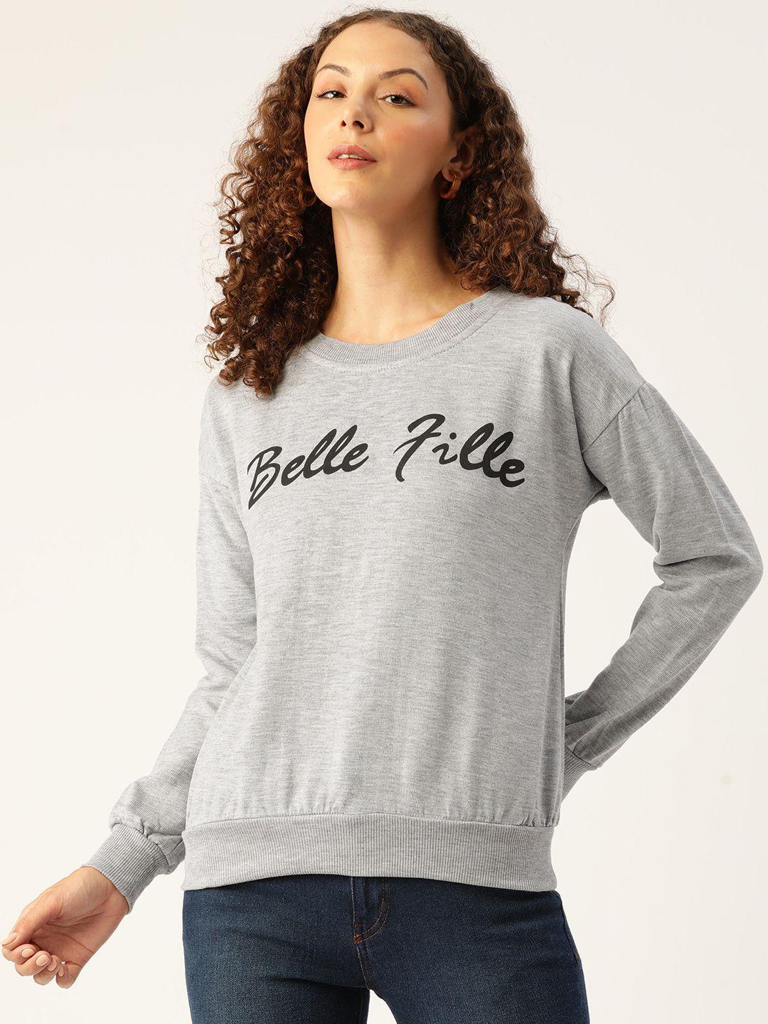 belle fille women printed sweatshirt