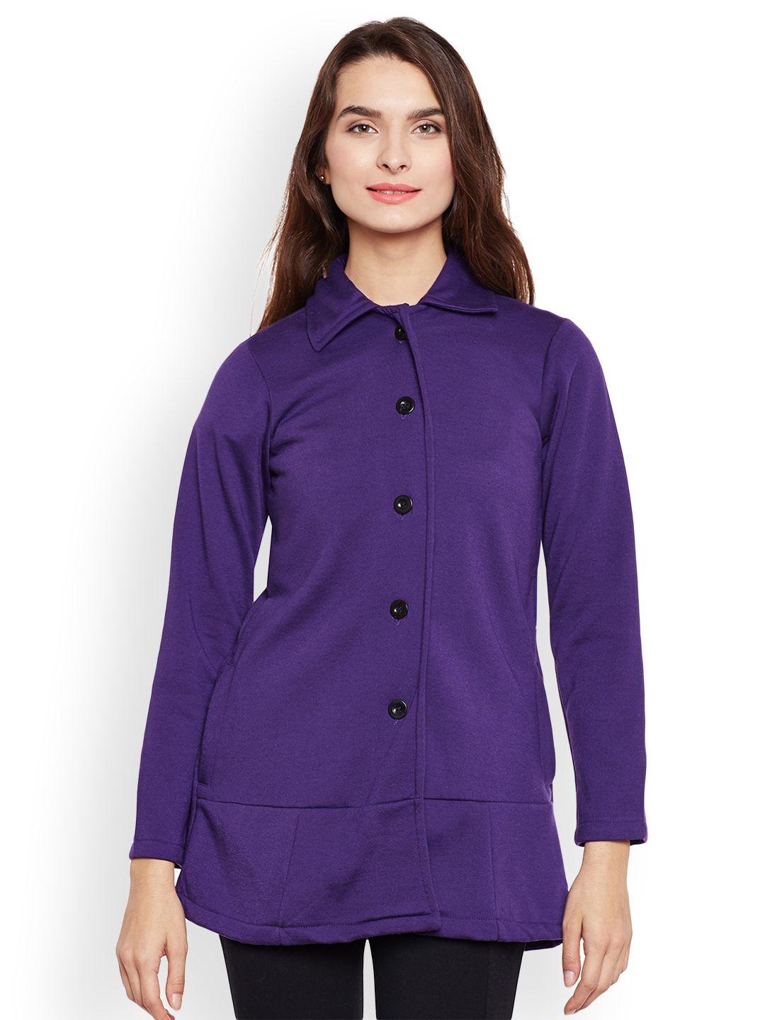belle fille women purple fleece coat