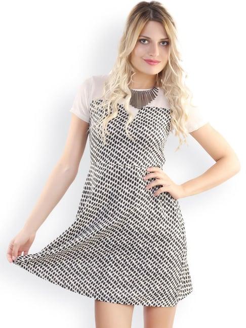 belle fille black & white printed dress